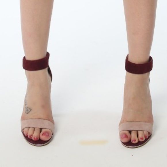 SOLD!!! Jeffrey Campbell Burgundy Blush Suede - Picture 2 of 5
